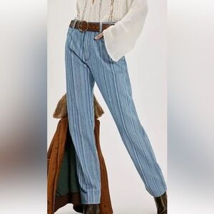 Wrangler Sunset Stripe Mid rise Straight Jeans, size 30, blue white stripes​